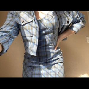 Plaid dress and jacket